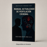 Manual actualizado de perfilación criminal del Instituto Forense IDEF, de Cristián Araos Díaz et al., en una imagen promocional cuadrada sobre fondo claro.