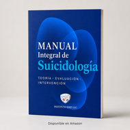 Manual integral de suicidología del Instituto IDEF, edición 2026, en una imagen promocional cuadrada sobre fondo claro.