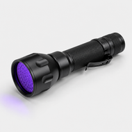 Linterna forense UV 365 nm negra para inspección de evidencias